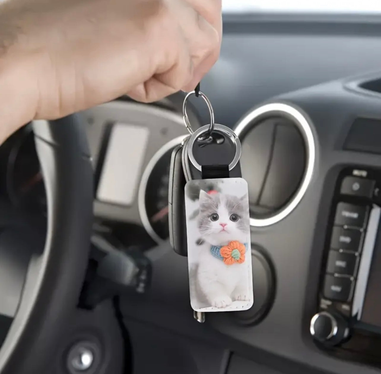 Lover photo key chain