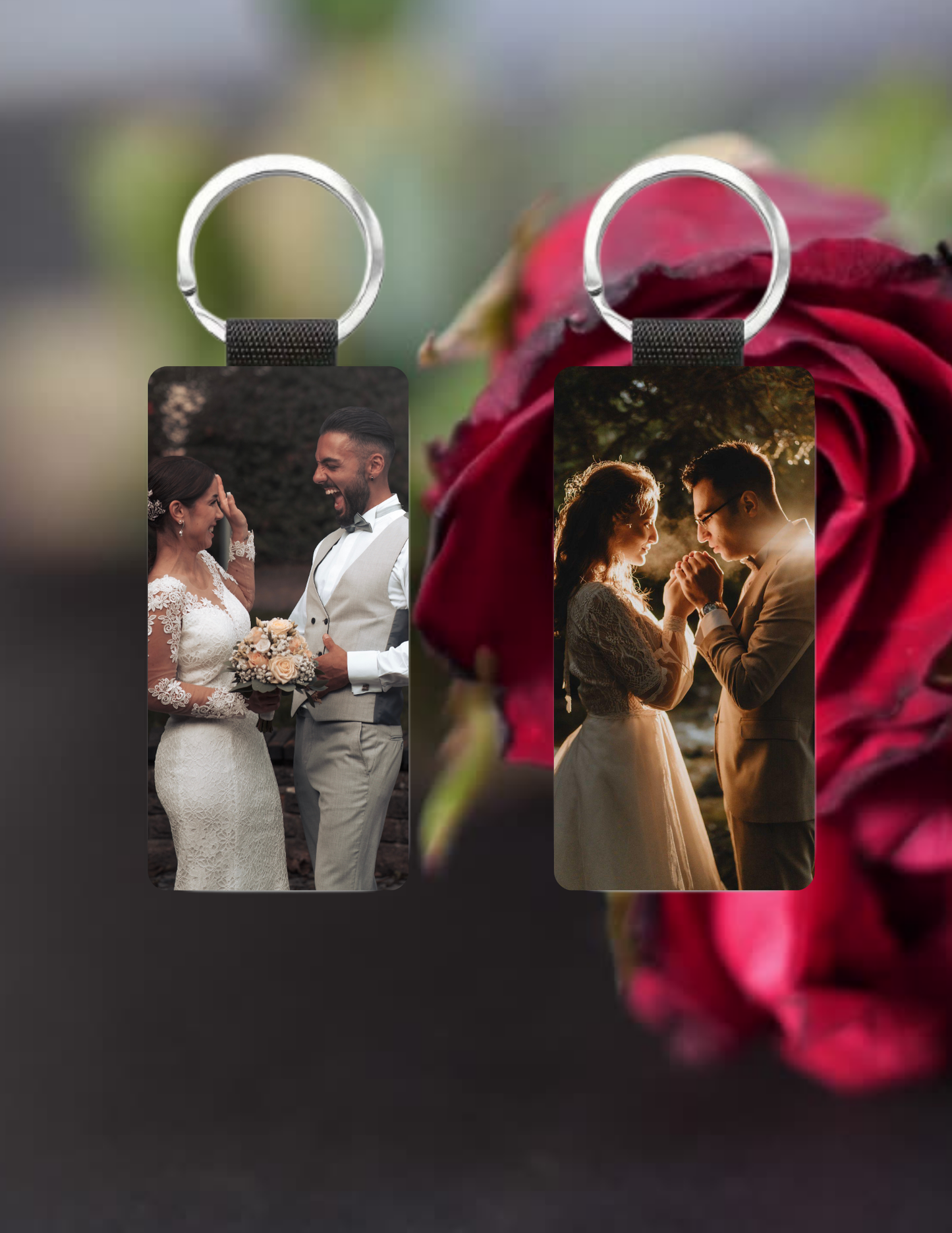 Lover photo key chain