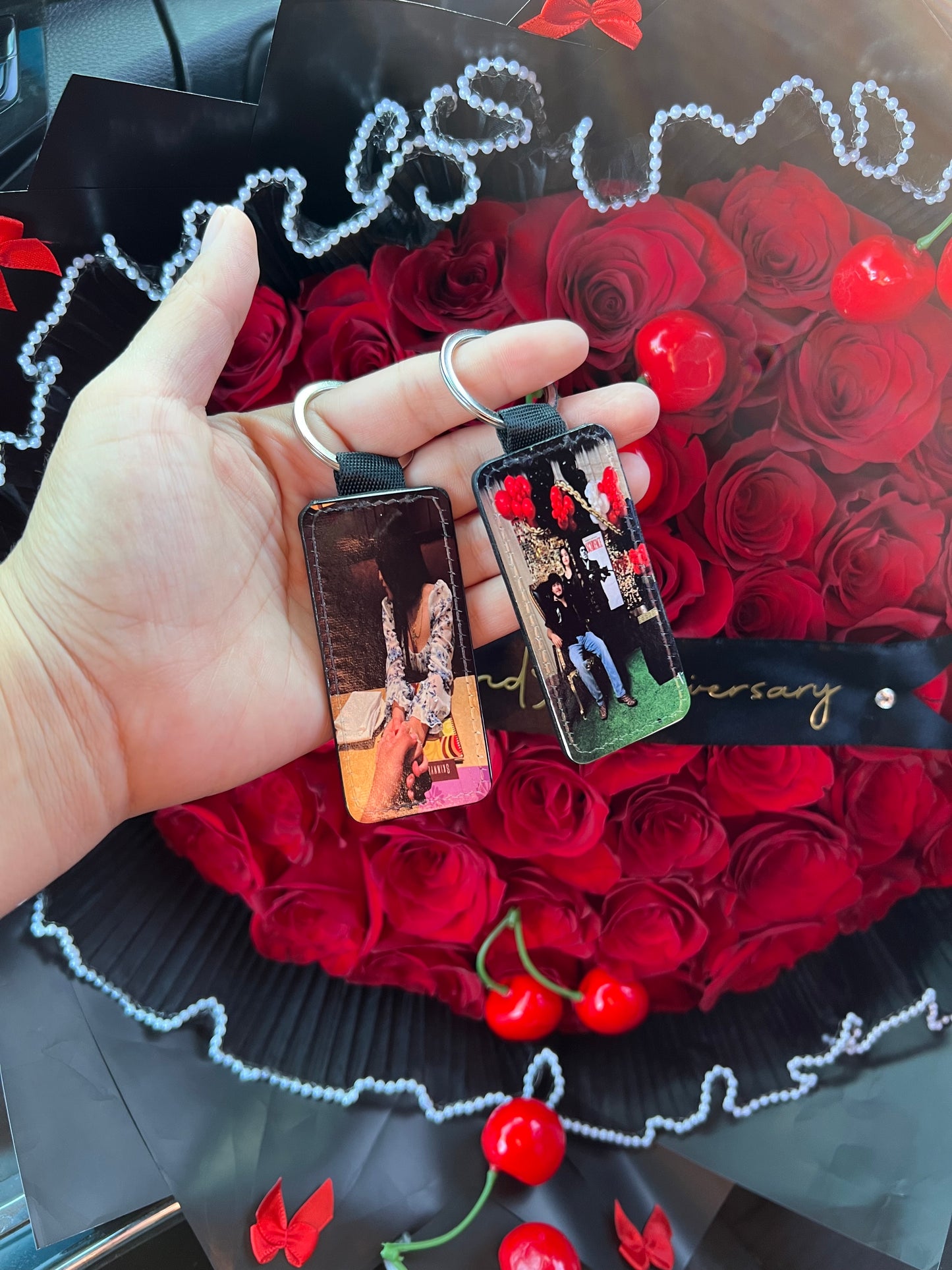 Lover photo key chain